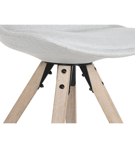 Light gray polyester kitchen chair by DKD Home Decor, compact 48x44x84 cm, suitable for home and cooking spaces.