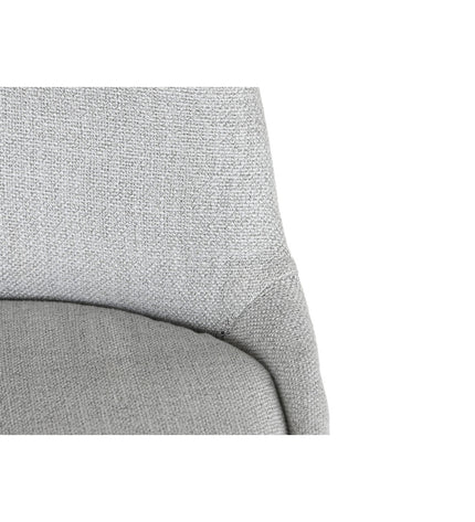 Light gray DKD Home Decor kitchen chair with polyester upholstery, measuring 48x44x84 cm, suitable for home and cooking areas.