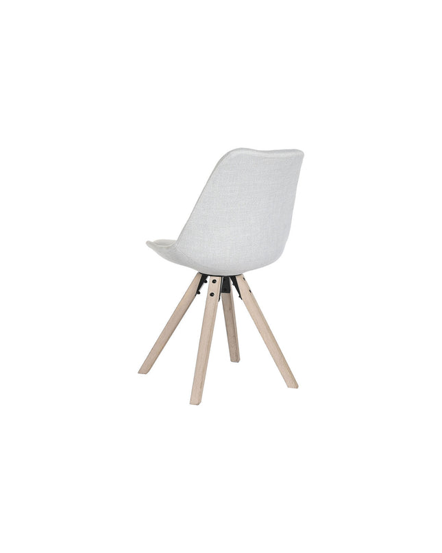 Light gray DKD Home Decor kitchen chair with polyester upholstery, measuring 48x44x84 cm, suitable for home and kitchen use.