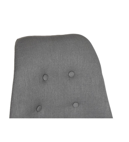 Dark gray DKD Home Decor kitchen chair with polyester upholstery, shown from side with dimensions 48x44x84 cm.