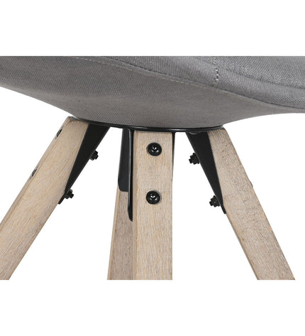 Dark gray DKD Home Decor kitchen chair with polyester upholstery, measuring 48x44x84 cm, in a home and cooking setting.