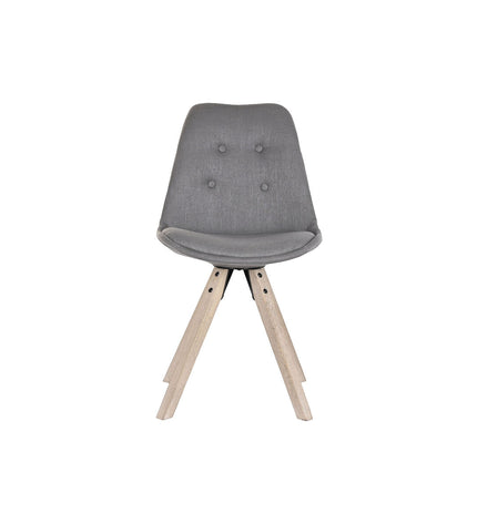 Dark gray DKD Home Decor kitchen chair with polyester upholstery, measuring 48x44x84 cm, suitable for home and kitchen furniture.
