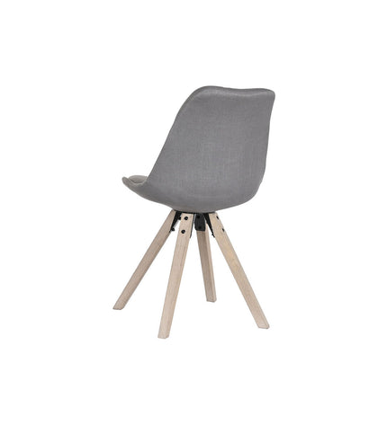 Dark gray DKD Home Decor kitchen chair with polyester upholstery, measuring 48x44x84 cm, modern home and kitchen furniture.