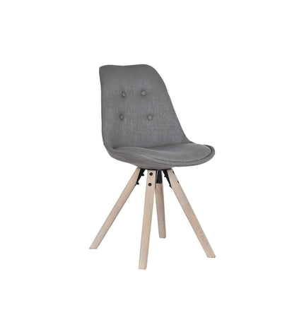 Dark gray DKD Home Decor kitchen chair made of polyester, measuring 48 x 44 x 84 cm, suitable for home and kitchen furniture.