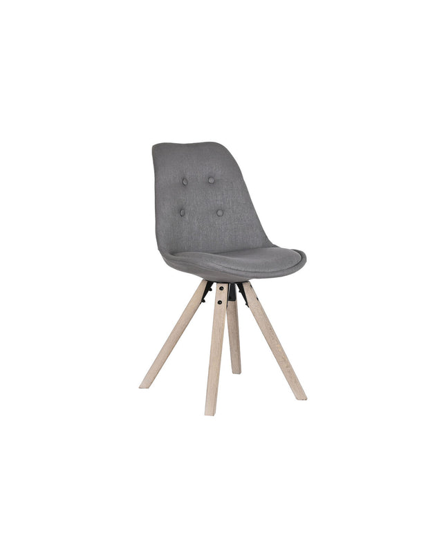 Dark gray DKD Home Decor kitchen chair made of polyester, measuring 48 x 44 x 84 cm, suitable for home and kitchen furniture.