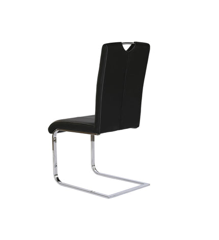 Black metal kitchen chair by DKD Home Decor with polyurethane seat, measuring 59x45x102 cm, suitable for home and cooking spaces.