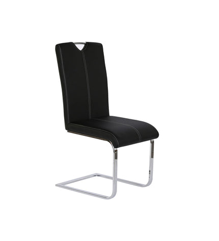 Black metal kitchen chair with polyurethane seat, DKD Home Decor, measuring 59 x 45 x 102 cm, modern home and kitchen furniture.