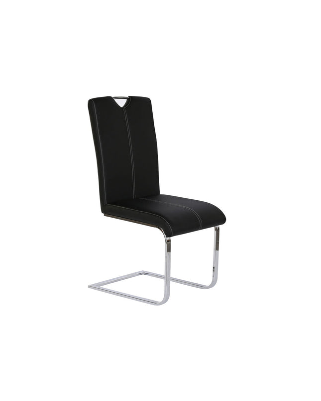 Black metal kitchen chair with polyurethane seat, DKD Home Decor, measuring 59 x 45 x 102 cm, modern home and kitchen furniture.