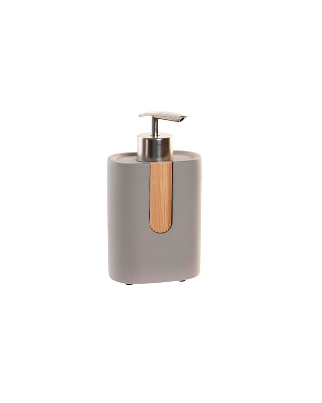 DKD Home Decor cement soap dispenser in natural gray and orange for bathroom and kitchen use, modern house and cooking decor