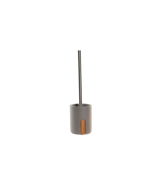 DKD Home Decor toilet brush with natural gray cement finish, measuring 9.5x9.5x36.5 cm, suitable for bathroom decor.