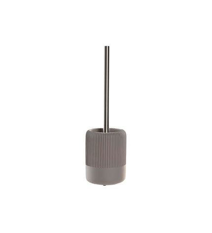Gray cement-style toilet brush with stainless steel handle, DKD Home Decor bathroom accessory, 11x11x36.5 cm.