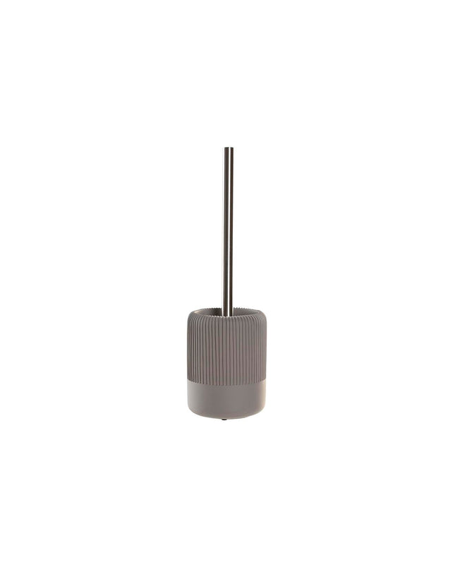 Gray cement-style toilet brush with stainless steel handle, DKD Home Decor bathroom accessory, 11x11x36.5 cm.