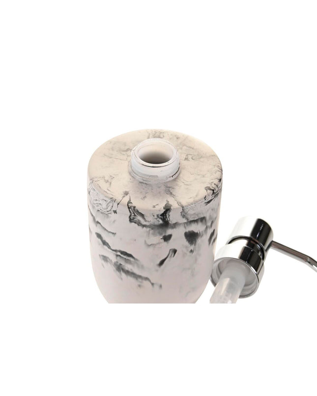 Black and white cement soap dispenser from DKD Home Decor, suitable for bathroom and kitchen decor, with a modern design.