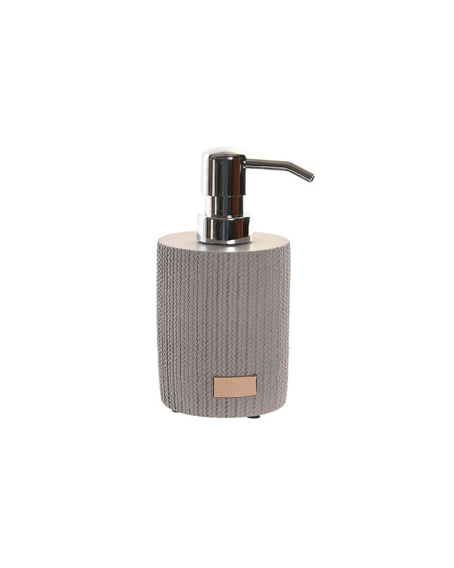 Gray cement DKD Home Decor soap dispenser for bathroom and kitchen, made of durable polypropylene with a modern design.