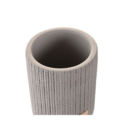 Gray cement bathroom house decor piece, 8x8x10 cm, by DKD Home Decor, suitable for home and kitchen or bathroom display.