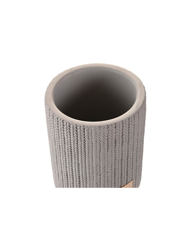 Gray cement bathroom house decor piece, 8x8x10 cm, by DKD Home Decor, suitable for home and kitchen or bathroom display.
