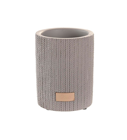 Gray cement house decor figurine for bathroom or kitchen, measuring 8x8x10 cm, by DKD Home Decor.