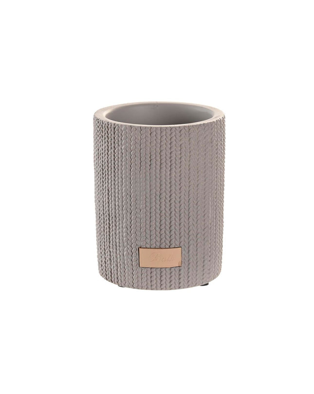Gray cement house decor figurine for bathroom or kitchen, measuring 8x8x10 cm, by DKD Home Decor.