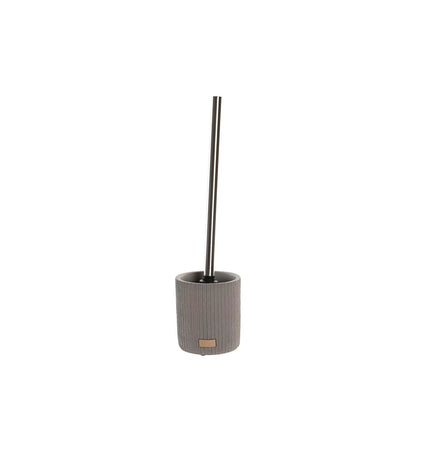 Gray cement DKD Home Decor toilet brush with stainless steel handle, measuring 10x10x36 cm for bathroom use.