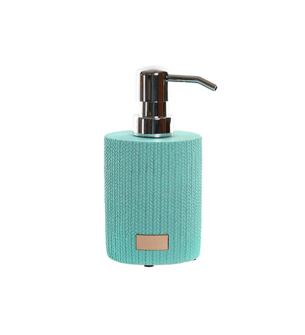 DKD Home Decor cement soap dispenser with green munt design, suitable for bathroom and kitchen use, made of durable polypropylene