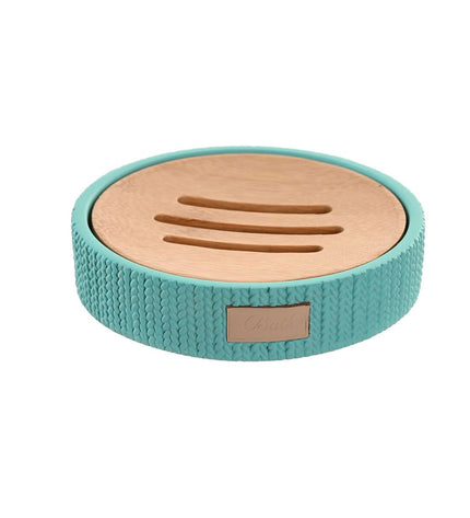 Cement green Zeepschaal by DKD Home Decor, 11x11x2.5 cm, suitable for bathroom decor and household use.