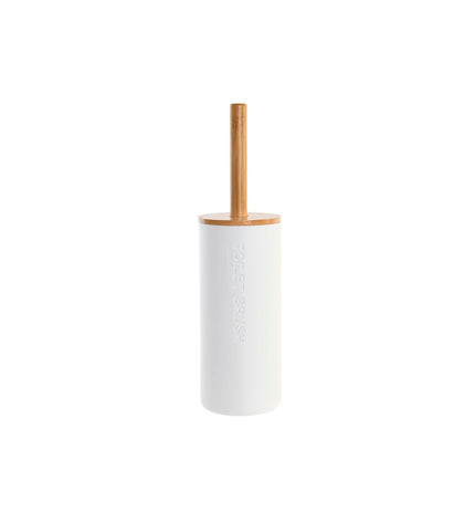 DKD Home Decor toilet brush in natural white with polypropyleen handle, 9x9x35.5 cm, designed for bathroom cleaning.