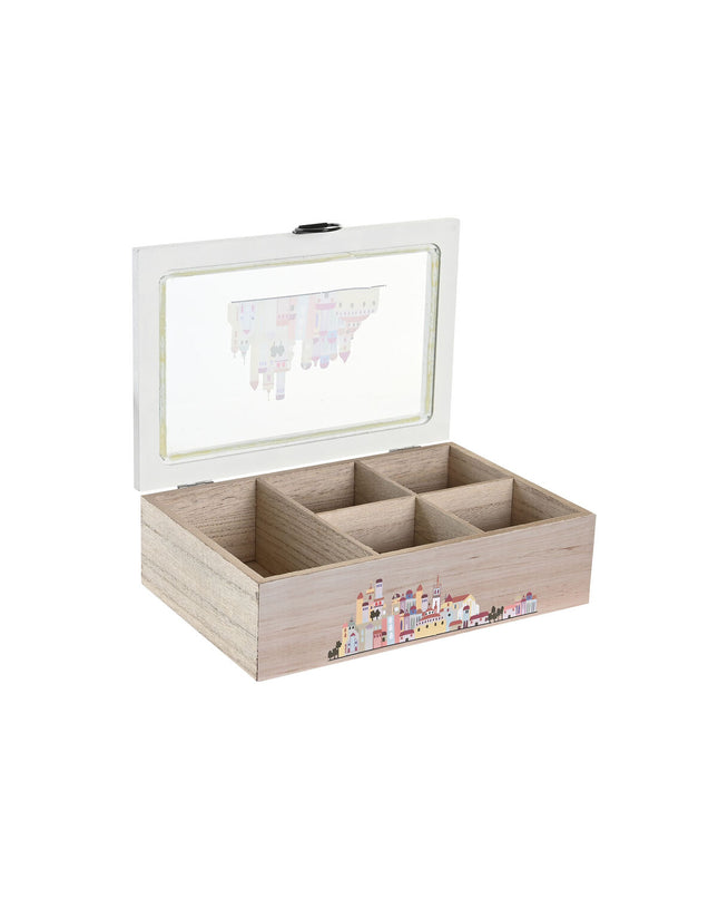 Set of two DKD Home Decor infusion boxes with multicolour crystal design, made of MDF wood, for house and kitchen use.