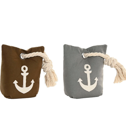 Set of two DKD Home Decor door hooks in sand color, 13x9x20 cm, suitable for home decor and kitchen organization.