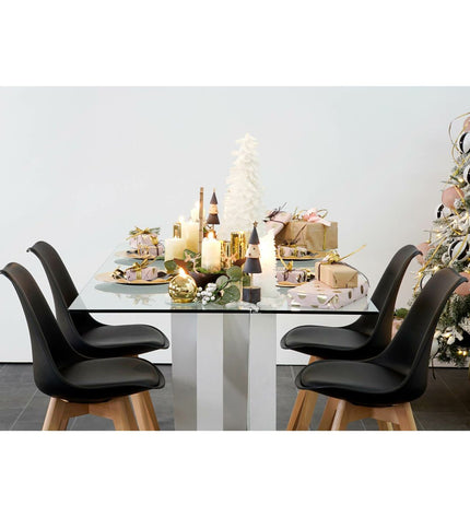 Black DKD Home Decor chair with dimensions 48x55x83 cm, modern design, suitable for home or kitchen use.
