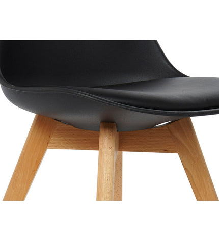 Black DKD Home Decor chair with a sleek design, measuring 48x55x83 cm, suitable for home and kitchen furniture.