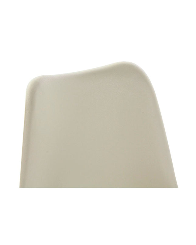 Beige DKD Home Decor chair with wooden legs, foam cushion, and polypropyleen upholstery, measuring 48 x 54 x 82 cm.