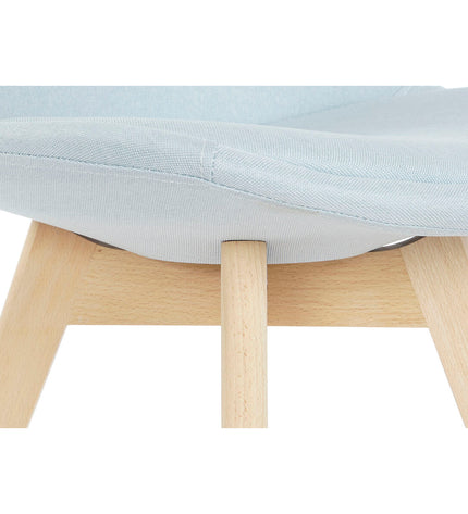 Blue and beige DKD Home Decor armchair with polyester upholstery, foam filling, beechwood legs, measuring 48x56x83 cm.