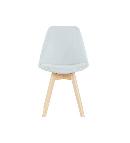 Blue and beige DKD Home Decor armchair with polyester upholstery, foam padding, beechwood legs, 48x56x83 cm, ideal for home and kitchen.