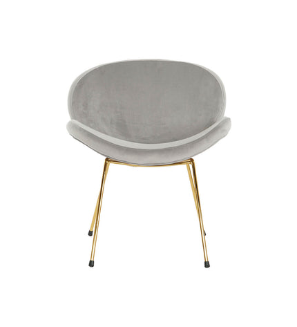 Gouden lichtgrijze DKD Home Decor stoel with wooden legs, measuring 62x58x73 cm, in a modern house and kitchen setting.