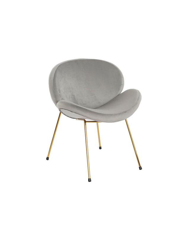 DKD Home Decor gold and light gray chair measuring 62x58x73 cm, stylish furniture for home and kitchen decor.