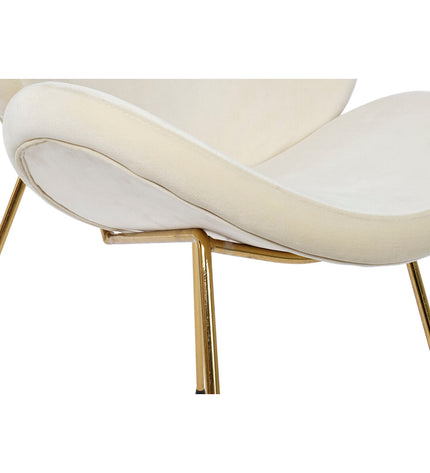 Beige DKD Home Decor chair with gold accents, measuring 63 x 57 x 73 cm, featuring a stylish and modern design.
