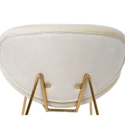 Beige DKD Home Decor chair with gold accents, measuring 63 x 57 x 73 cm, stylish home furniture for living spaces.