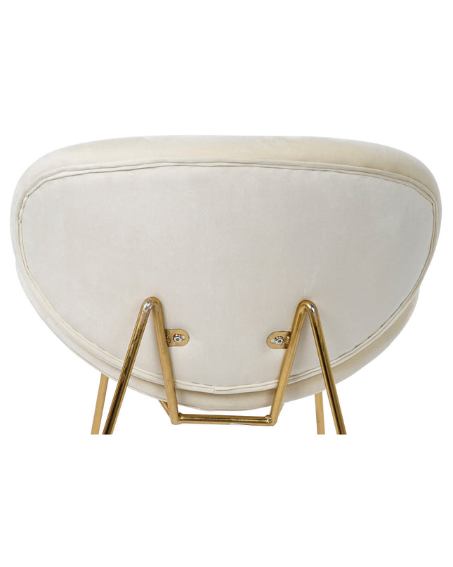 Beige DKD Home Decor chair with gold accents, measuring 63 x 57 x 73 cm, stylish home furniture for living spaces.