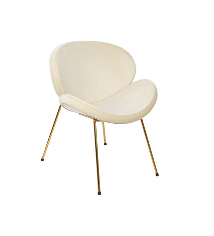 Beige DKD Home Decor chair with gold accents, measuring 63x57x73 cm, stylish house and kitchen furniture.