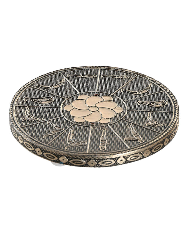 DKD Home Decor essential oil burner in wood and aluminum, 10x10x1 cm, used for incense and home aromatherapy.