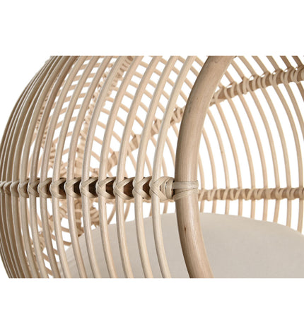 DKD Home Decor hondenbed in natuurlijk rotan, 55x50x55 cm, suitable for small pets with a cozy, stylish design.