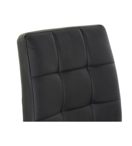 DKD Home Decor black and dark gray chair with wooden legs, measuring 47.5 x 57.5 x 83 cm, in a home and kitchen setting.