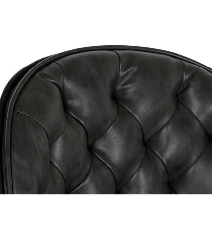 DKD Home Decor black and dark gray chair, 47.5 x 57.5 x 83 cm, modern furniture for home and kitchen use.