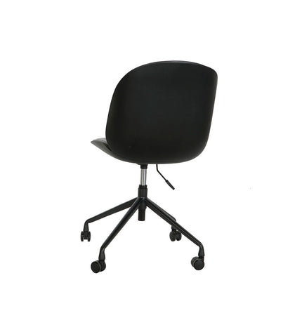 DKD Home Decor dark gray chair with black accents, measuring 47.5 x 57.5 x 83 cm, suitable for home and kitchen settings.