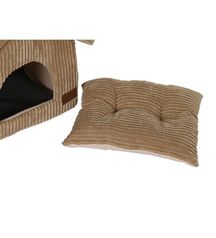 Pair of grey camel-shaped aluminium dog beds from DKD Home Decor, measuring 40x33x38 cm and 48x37x40 cm, for small pets.
