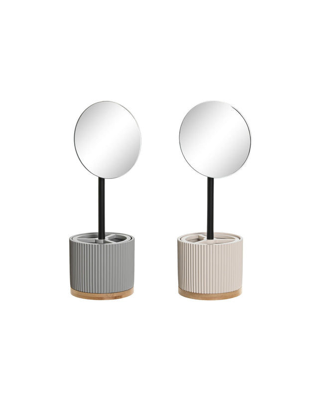 DKD Home Decor bathroom mirror with support, suitable for house and cooking spaces, featuring a sleek design with support stand.