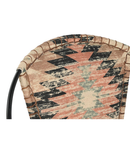 Colorful DKD Home Decor chair with multicolor upholstery, measuring 76x76x63 cm, suitable for home and kitchen furniture.