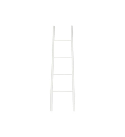 DKD Home Decor standing towel rack in white wood, 53.5 x 4.5 x 176 cm, ideal for bathroom organization.