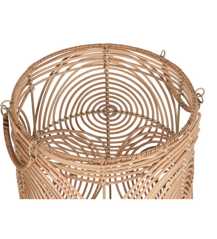 Natural light brown basket playset by DKD Home Decor, two-piece storage and organization basket for home and kitchen use.