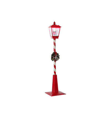 White outdoor street lantern by DKD Home Decor, 30x30x180 cm, designed for garden and exterior decorative lighting.